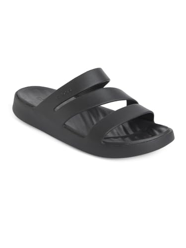 Image of Crocs Women's Getaway Strappy Blk Sandal, BLACK, 6 UK (W8)