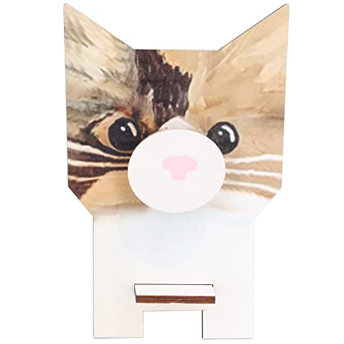 Image of Xixian Animal Shape Glasses Holder Stand, Hand Painted Composite Wood Eyeglass Display for Desk, Cute Sloth Cat Sunglasses Organizer for Home Decor and Jewelry Watch Storage Showcase (Cat)