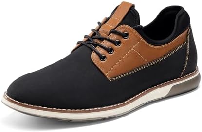 Bruno Marc Men's Casual Dress Sneaker Shoes, Business Formal Derby Plain Toe Oxfords Crossflex GentEdge