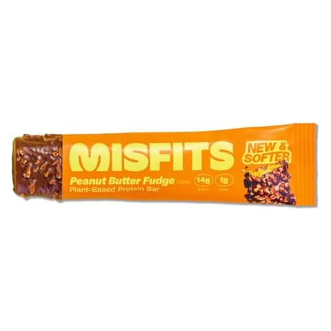 Misfits Peanut Butter Fudge Protein Bar, 1.8 OZ Cover