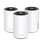 TP-Link Deco AXE5400 Tri-Band WiFi 6E Mesh System - Wi-Fi up to 7200 Sq.Ft, Engadget Rated Best Mesh For Most People, Replaces WiFi Router and Extender, AI-Driven Mesh New 6GHz Band, 3-Pack(Deco XE75)