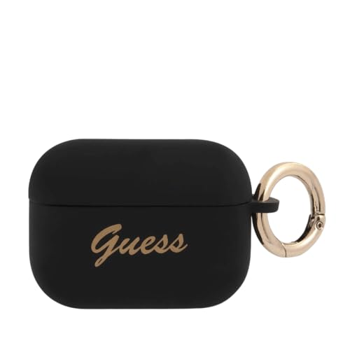 Couche Silicone Traseira Guess Guapsssk Airpods Pro Cover Preto/Preto Vintage Script