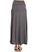 Women's Stylish Spandex Comfy Fold-Over Flare Long Maxi Skirt Made in USA