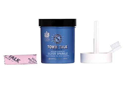 Town Talk Silver Sparkle - Limpiador de inmersión para joyas