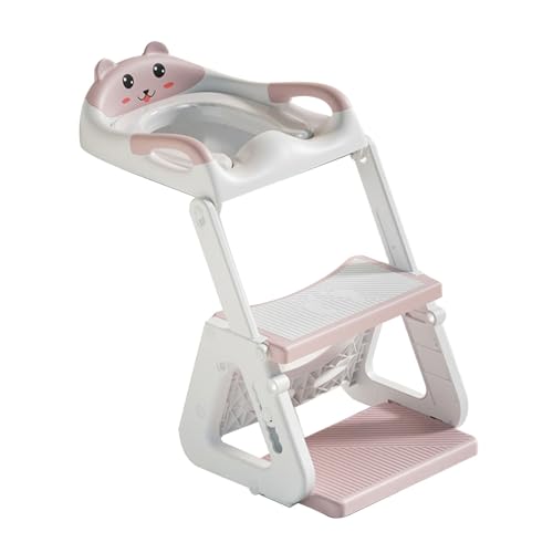 Montesy Asientos de entrenamiento para niños 2 en 1 para niños pequeños con protector de salpicaduras y taburete antideslizante para niños