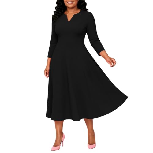 Robe de rebondissement manches 3/4 robe midi élégante en perles fête femme