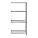 Quantum Storage Systems AD63-1848GY Wire Shelving 4 Shelf Add-On Units, 18" x 48" x 63", Gray Epoxy