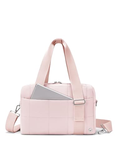 Image of WESTBRONCO Small Puffer Crossbody Bags for Women, Mini Puffy Quilted Gym Bag Lightweight Tote Bag with Zipper Compartments