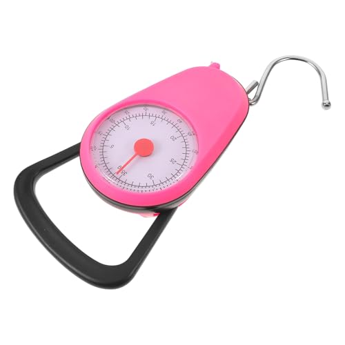 TOYANDONA Báscula de Resorte Portátil para Pesca 35 Kg, Balanza Manual con Gancho Rojo, Báscula Colgante para Pesar Peces y Alimentos, Adecuado para Cocina, Viaje y Mariscos