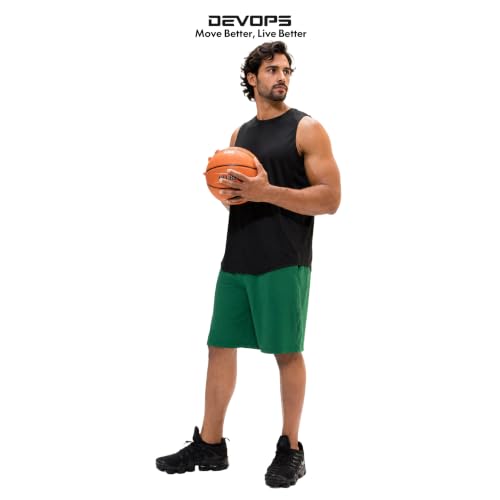 Image of DEVOPS Men's 2-Pack Loose-Fit 10 inch Workout Gym Shorts with Pockets
