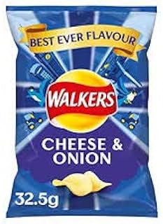 Walkers Cheese & Onion Potato Chips 32.5g x 8 Imported from UK