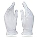 Beauty Care Wear Medium White Cotton Gloves for Eczema, Dry Skin, & Moisturizing - 20 Gloves