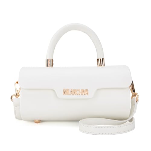 Image of Milan Chiva Top Handle Bag for Women Mini Barrel Crossbody Handbag with Adjustable Strap Elegant Small Purses | Small