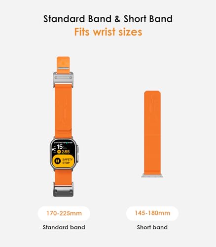 Image of Aulumu A11 Mag Buckle Slim Band Designed for Apple Watch Band | for Apple Watch Ultra2 /Apple Watch Ultra 49mm, Series 9 /8 /SE2 /7 /6 /SE /5 /4 /3 /2 /1 45mm /44mm /42mm | Stainless Steel Magnetic Clasp Band
