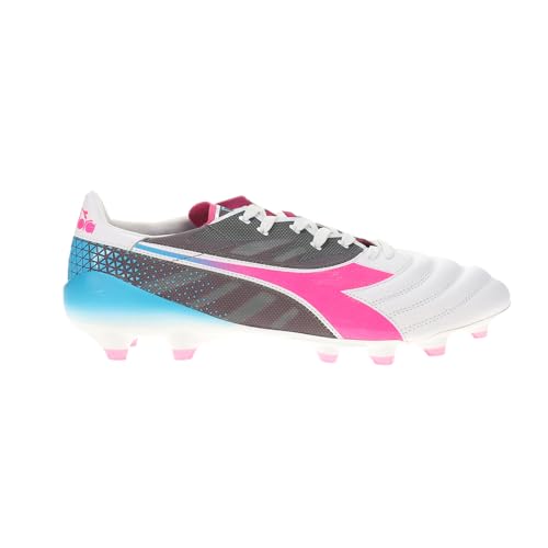 Diadora Mens Brasil Elite Veloce Gr Ita Lpx Soccer Cleats - Blue, Pink, White - Size 9.5 M
