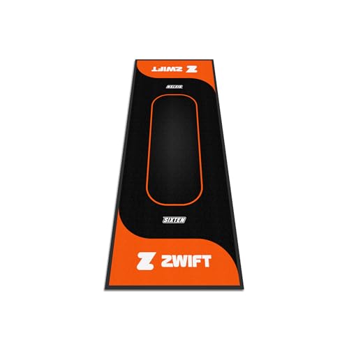 SIXTEN 65x180 Zwift Heimtrainermatte Vibrations- und geräuschdämpfende Heimtrainermatte Bodenschutz für Indoor-Cycling Langlebig und umweltfreundlich