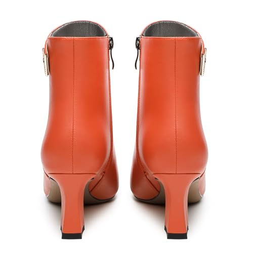 Women's ankle boots, mid heeled pointed fashion sexy boots, 2.5-inch slim high heels4