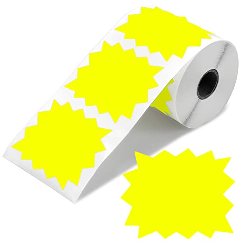 Autocollants de prix jaune pour réussir votre vide-grenier lot de 500