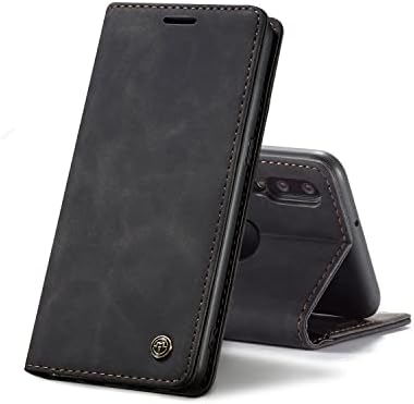 Chocoyi Leather Case for Xiaomi Redmi Note 10 4G/Note 10S, Protective PU Leather Wallet Case, Magnetic Closure, Card Slots, Stand Function - Coffee