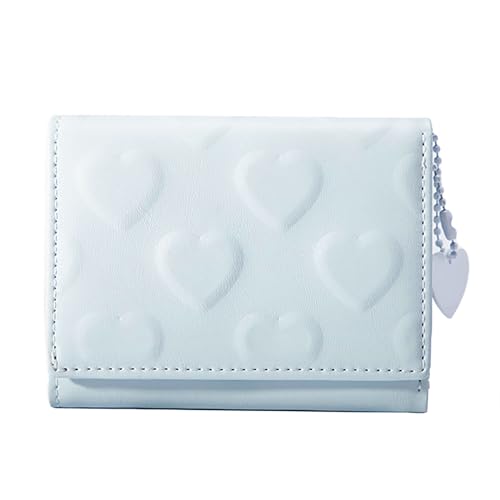 Small Size Travel Wallet - Mini Leather Trifold Card Holder for Lady, Teen Girl & Kid