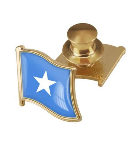 Image of vmcoatdu Country Flag Backs Locking Pin Keepers Locking Clasp Pin Badge International Travel Brooch Metal Alloy Souvenir Pin 0.75x0.7 Inch Small Pin
