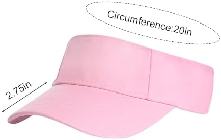 Yookat 3 Pack Visor Sun Hat Adjustable Sun Visor Caps Golf Tennis Visor Hat for Sports Girls Boys Outdoor Pink - 2