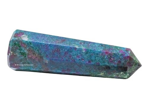 Image of Amazing Gemstone Ruby Kyanite Crystal Towers - Natural Healing Crystal Point Obelisk for Reiki Healing and Crystal Grid (2 inch to 3 inch INCH)