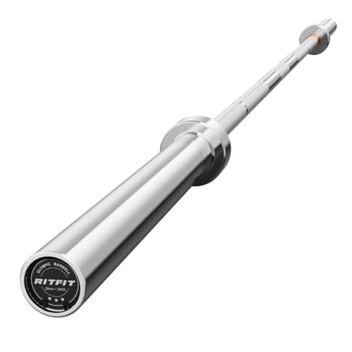 RITFIT 7FT Olympic Barbell for Strength and Weightlifting Training – 2 Inch Olympic Bar for Squat, Deadlift, Bench Press, Curl, Overhead Press – 500lbs/1000lbs/1500lbs Capacity