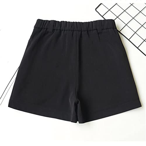 Short d'été pour femme coupe ample short large noir taille S