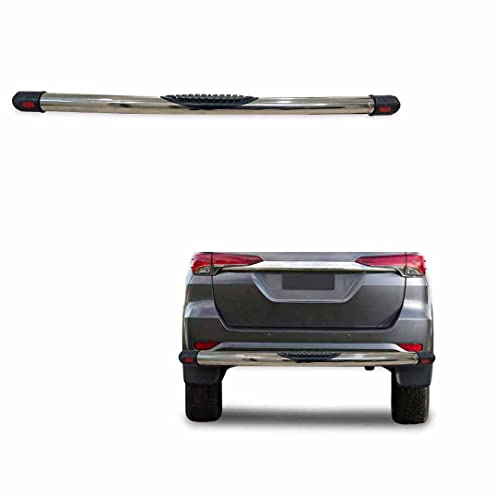 Image of Stainless Steel High Gloss Safety Rear Bumper Protector for Toyota Fortuner 2016