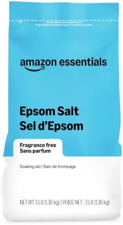 Amazon Essentials Epsom Salt Soak, Magnesium Sulfate USP, 3 Pound, 1-Pack (Previously Amazon Basics)
