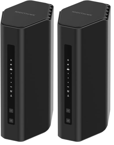 Image of NETGEAR Nighthawk Dual-Band WiFi 7 Router (RS180) - Router Only, BE5500 Wireless Speed (up to 5.5 Gbps) - Covers up to 2,500 sq. ft., 80 Devices - 2.5 Gig Internet Port - Free Expert Help (Pack of 2)