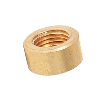 Image of B&P Lamp Solid Brass Flat Cap, Tapped 1 /4IP, 3 /8 Inch Height by 3 /4 Inch Diameter, Unfinished