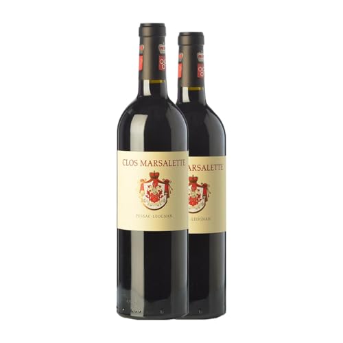 Comtes von Neipperg Clos Marsalette: Vino Tinto Crianza Pessac-Léognan – Caja de 2 Botellas 75 cl Comtes von Neipperg Clos Marsalette: Vino Tinto Crianza Pessac-Léognan – Caja de 2 Botellas 75 cl