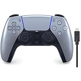 【純正品】DualSense ワイヤレスコントローラー スターリング シルバー​（CFI-ZCT1J08）【Amazon.co.jp特典】PS5用コントローラー充電ケーブル3m