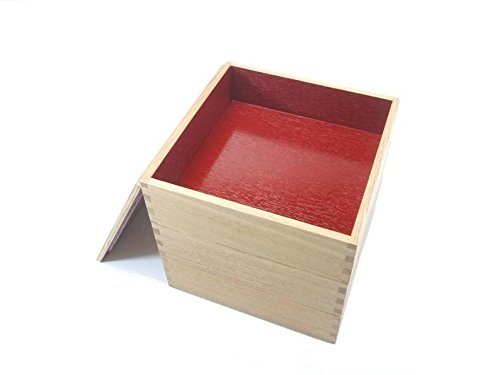 Amazon｜松屋漆器店 白木塗タモ製6.0寸三段重内朱 合板和食器 ホワイト