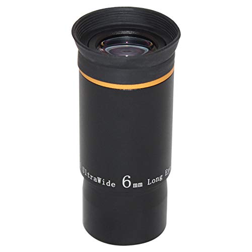 66-Degree Ultra Wide Angle Eyepiece for Telescope (6mm) Telescope Eyepiece Fully Green Coated 1.25 inches Telescope Accessories Set