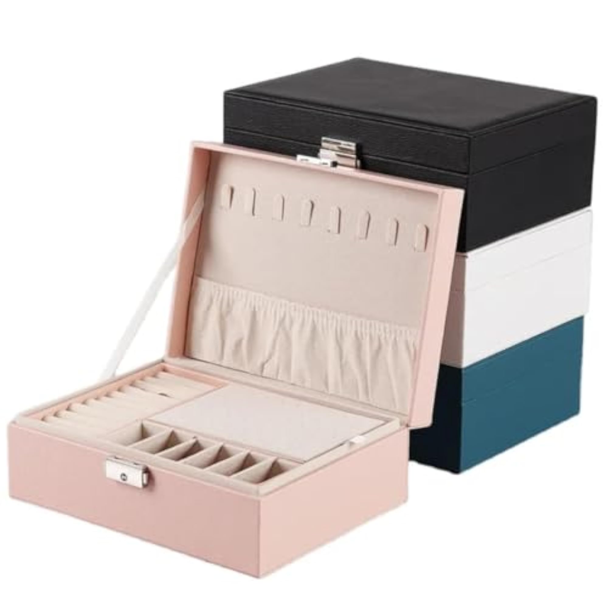 Acrylic Portable Jewellery Organiser Storage Box for Rings & Earrings