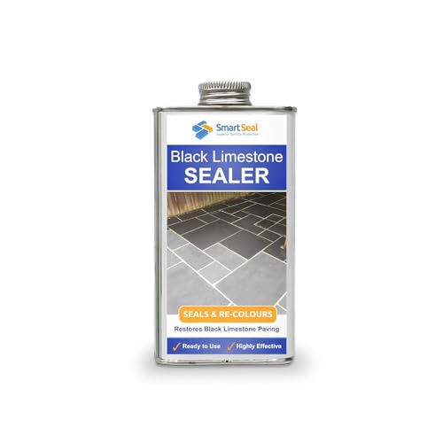 SmartSeal Black Limestone Sealer - 150ml Sample - Easy to Apply Black Limestone Patio Sealer. Colour Boosting Patio Sealant & Wet Look Natural Stone Sealant. Stone Restorer for Patios, Paths & Drives option