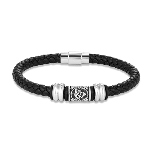 Bracelet Homme en cuir avec motif Celticknot - Bijoux masculins tendance