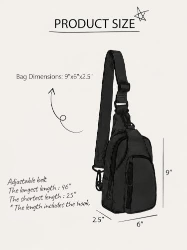 Image of ODODOS Sling Bag with Adjustable Straps Crossbody Chest Bag Lightweight Backpack for Casual Traveling Hiking