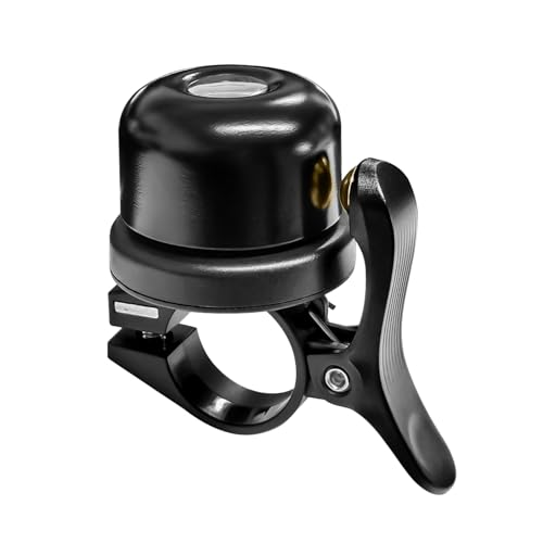 Timbre de bicicleta para AirTag impermeable negro de 22,2 mm