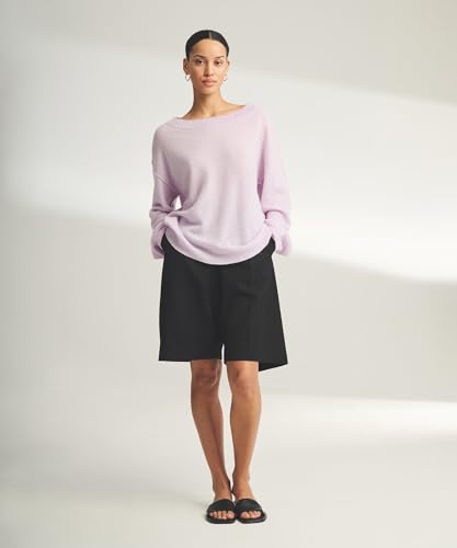 Image of NAADAM Women's Lightweight Reversible Cashmere Wide Neck Sweater
