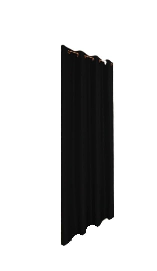 TANGSIYANG Outdoor Curtains 1PC, Waterproof Outdoor Curtains Weatherproof Grommet Top Curtain, Outside For Porch, Patio,Pergola, Cabana(Black,GROMMET TOP_W137 X H241)