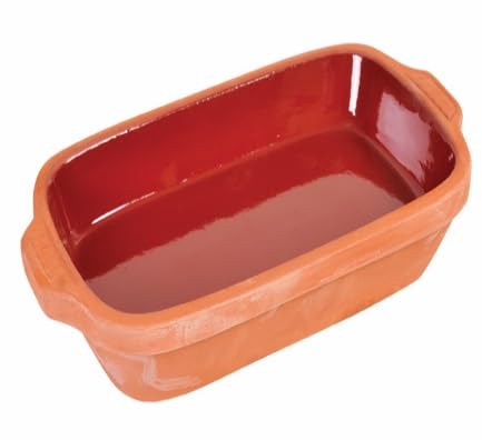 Orta Dikdörtgen Sırlı Toprak Güveç Tencere Fırın Tepsi 32 * 18 * 4.5 cm
