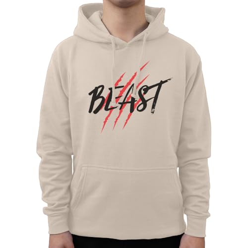Image of Graphic Impact Beauty and The Beast Matching Set for Him And Her Unisex Hoodie Novelty Design Gift Idea Wife Husband Girlfriend Boyfriend Love Valentines Day Couples Matching Hoodies(Sand,Beast,XXL)