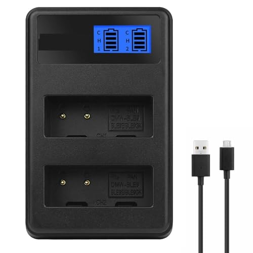 Cargador de batería USB DMW-BLG10 BLG10E BLE9 compatible con Lumix DMC-GF6 GX7