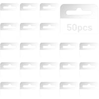 COYUN 50 Stück Lochhaken Durchsichtige Klebelaschen, Eurolochaufhänger Flexibel Selbstklebende Aufhänger Hang Tabs Kunststoff Hängen Tabs Etikett Aufhängelaschen für Einzelhandelsdisplay, 52 x 41 mm