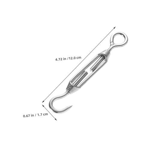 Tensores para cables VALICLUD de acero inoxidable 304, ajustables con gancho y ojo, 5 piezas M5 para tensión industrial y sombreado exterior miniatura 7
