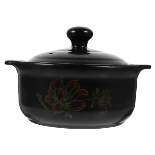 WEKADRIN Cazuela Cerámica Resistente Altas Temperaturas Olla Para Estofado Pollo Guisar Sopa Uso Doméstico Restaurantes